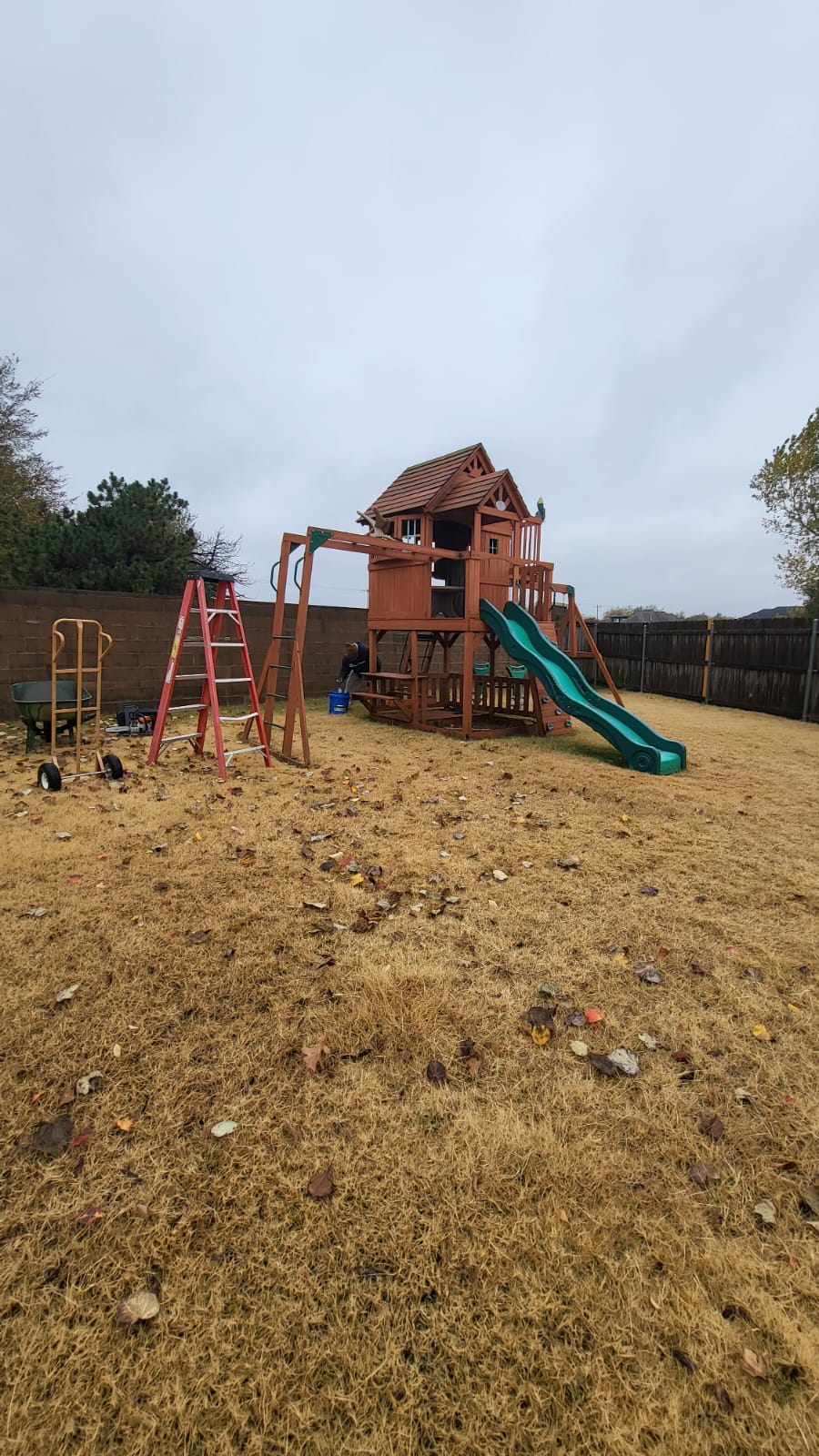 Playset before removal